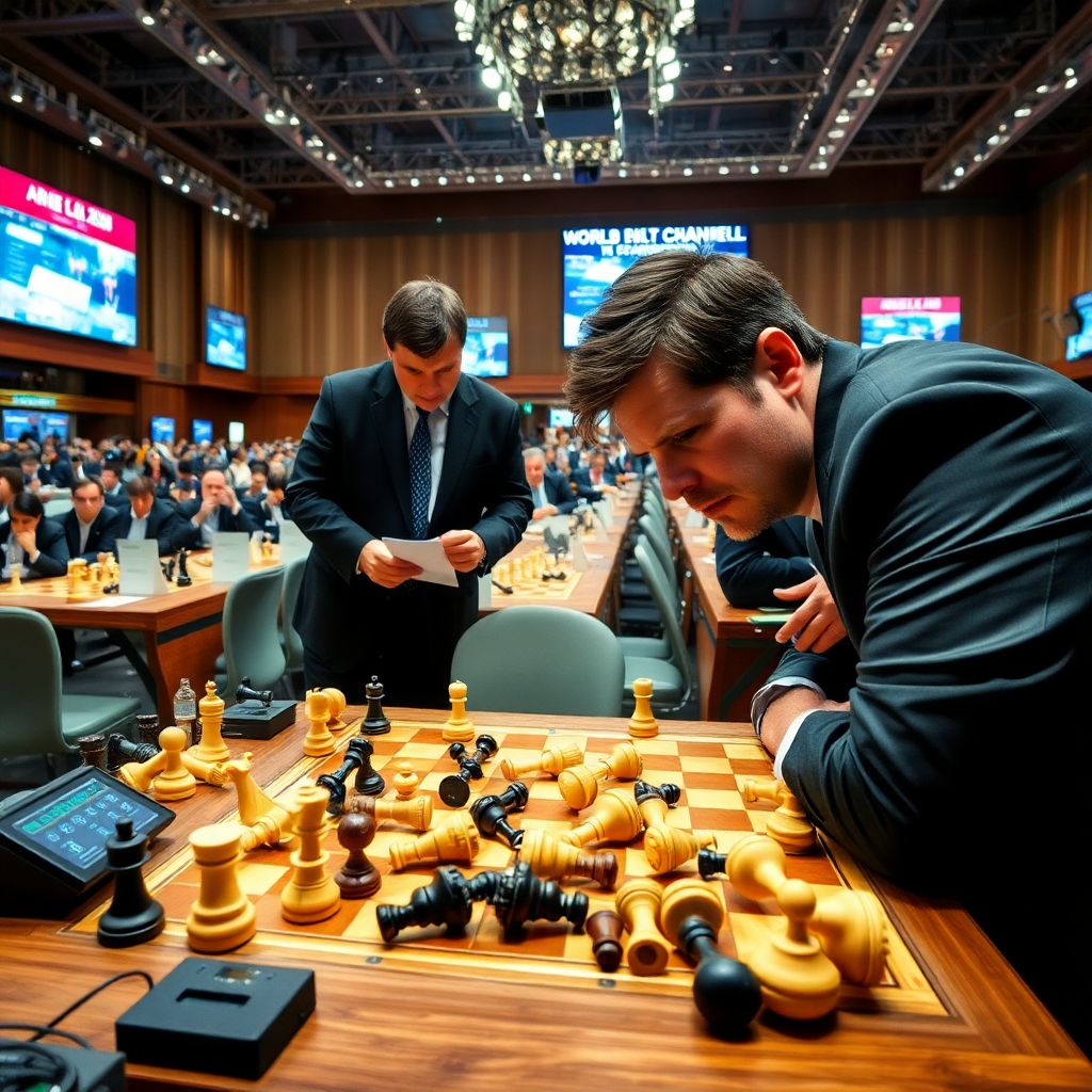 Карлсен получил техническое поражение на чемпионате мира по блицу из‑за фигур