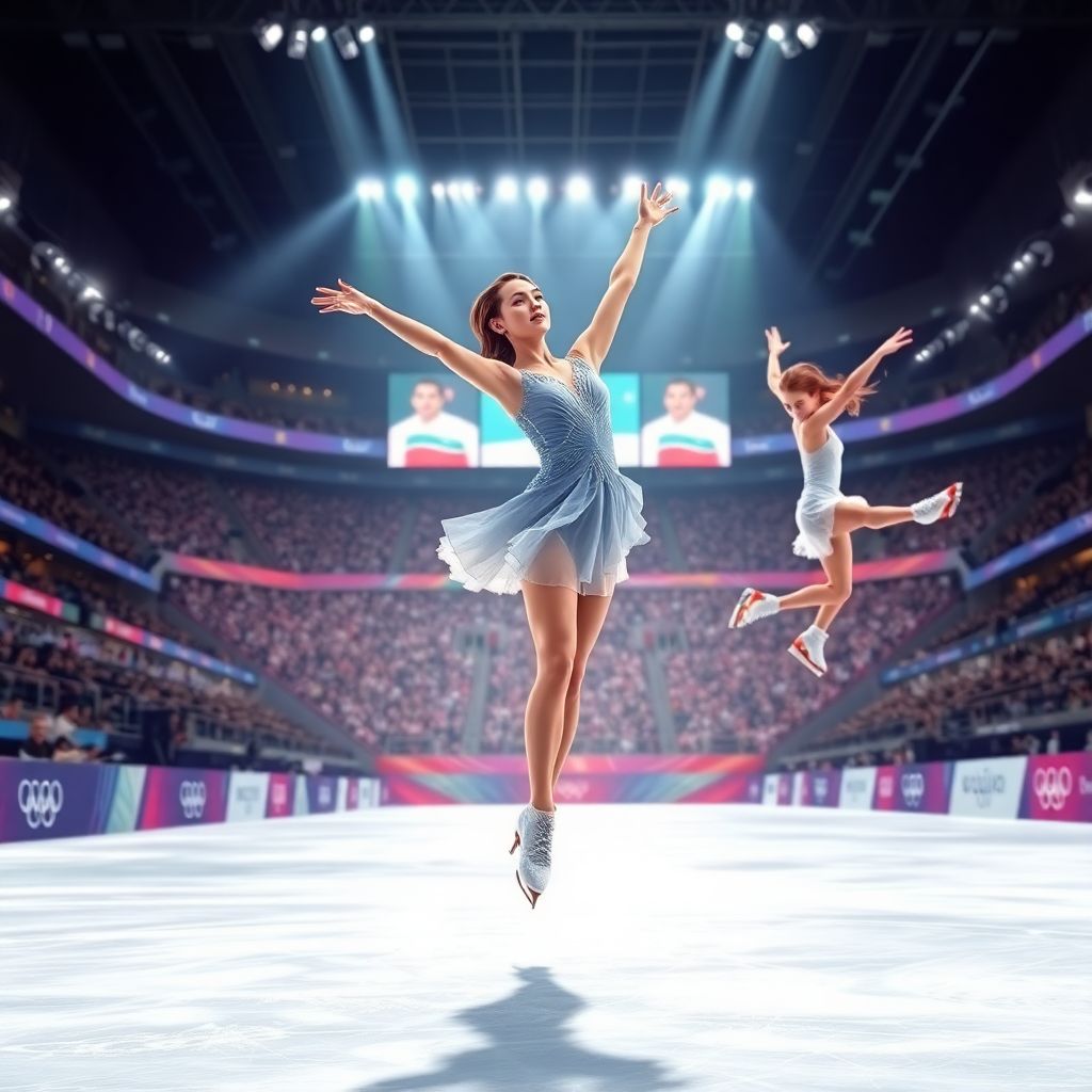 Прыжковый набор Аделии Петросян в короткой программе на Олимпиаде 2026